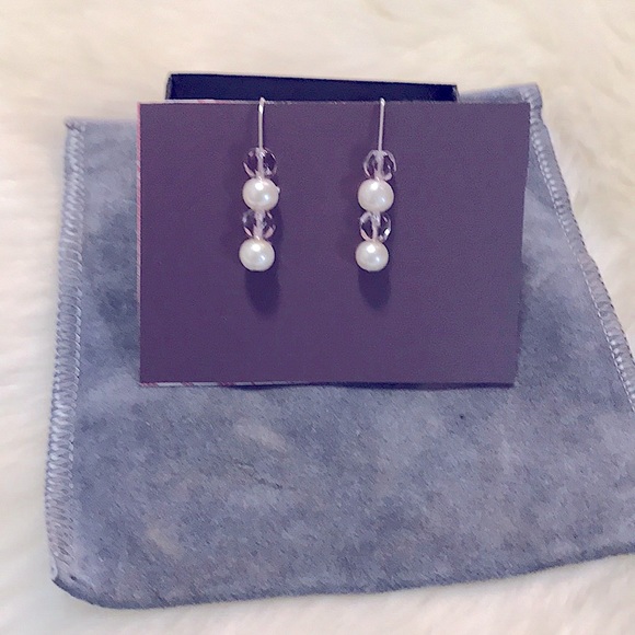 💕Handmade w/💝Faux Pearls, Clear Pink Beaded Ear - Picture 9 of 16